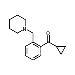 structure of CAS# 898773-83-6, Cyclopropyl[2-(1-piperidinylmethyl)phenyl]methanone;cyclopropyl 2-(piperidinomethyl)phenyl ketone