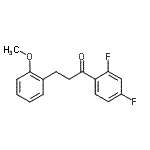 structure of CAS# 898774-10-2, 1-(2,4-Difluorophenyl)-3-(2-methoxyphenyl)-1-propanone;2',4'-difluoro-3-(2-methoxyphenyl)propiophenone