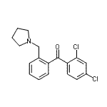 结构式 CAS# 898774-95-3, (2,4-二氯苯基)[2-(1-吡咯烷基甲基)苯基]甲酮