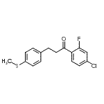 structure of CAS# 898781-65-2, 1-(4-Chloro-2-fluorophenyl)-3-[4-(methylsulfanyl)phenyl]-1-propanone;4'-chloro-2'-fluoro-3-(4-thiomethylphenyl)propiophenone