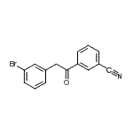 结构式 CAS# 898784-12-8, 3-[(3-溴苯基)乙酰基]苯甲腈