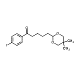 structure of CAS# 898785-64-3, 5-(5,5-Dimethyl-1,3-dioxan-2-yl)-1-(4-iodophenyl)-1-pentanone;5-(5,5-dimethyl-1,3-dioxan-2-yl)-4'-iodovalerophenone