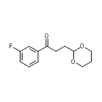 structure of CAS# 898786-00-0, 3-(1,3-Dioxan-2-yl)-1-(3-fluorophenyl)-1-propanone;3-(1,3-Dioxan-2-yl)-3'-fluoropropiophenone