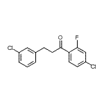 structure of CAS# 898787-34-3, 1-(4-Chloro-2-fluorophenyl)-3-(3-chlorophenyl)-1-propanone;4'-chloro-3-(3-chlorophenyl)-2'-fluoropropiophenone