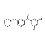 structure of CAS# 898787-90-1, (3,5-Dichlorophenyl)[3-(4-thiomorpholinylmethyl)phenyl]methanone;3,5-dichloro-3'-thiomorpholinomethyl benzophenone