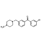structure of CAS# 898788-62-0, (3-Chlorophenyl){3-[(4-methyl-1-piperazinyl)methyl]phenyl}methanone;3-Chloro-3'-(4-methylpiperazinomethyl) benzophenone