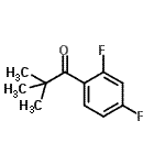 结构式 CAS# 898789-71-4, 1-(2,4-二氟苯基)-2,2-二甲基-1-丙酮