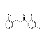 结构式 CAS# 898790-08-4, 1-(2,4-二氟苯基)-3-(2-甲基苯基)-1-丙酮