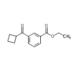 结构式 CAS# 898790-54-0, 乙基3-(环丁基羰基)苯甲酸酯