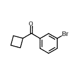 结构式 CAS# 898790-58-4, (3-溴苯基)(环丁基)甲酮
