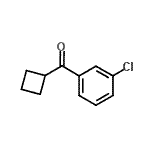 结构式 CAS# 898790-62-0, (3-氯苯基)(环丁基)甲酮