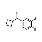 结构式 CAS# 898790-82-4, (4-溴-3-氟苯基)(环丁基)甲酮