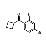 结构式 CAS# 898791-00-9, (4-溴-2-氟苯基)(环丁基)甲酮
