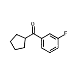 结构式 CAS# 898791-46-3, 环戊基(3-氟苯基)甲酮