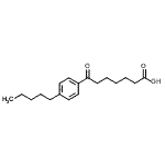 structure of CAS# 898791-49-6, 7-Oxo-7-(4-pentylphenyl)heptanoic acid;7-oxo-7-(4-n-pentylphenyl)heptanoic acid