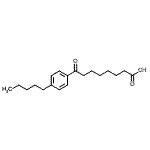 structure of CAS# 898791-51-0, 8-Oxo-8-(4-pentylphenyl)octanoic acid;8-oxo-8-(4-n-pentylphenyl)octanoic acid