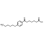 结构式 CAS# 898791-55-4, 7-(4-己基苯基)-7-氧代庚酸
