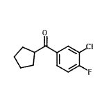 结构式 CAS# 898791-62-3, (3-氯-4-氟苯基)(环戊基)甲酮