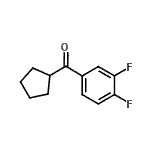 结构式 CAS# 898791-96-3, 环戊基(3,4-二氟苯基)甲酮