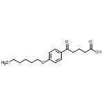 结构式 CAS# 898792-09-1, 5-[4-(己氧基)苯基]-5-氧代戊酸