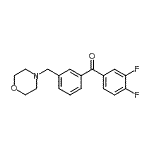 结构式 CAS# 898792-30-8, (3,4-二氟苯基)[3-(4-吗啉基甲基)苯基]甲酮