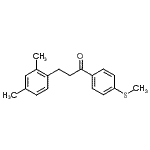 结构式 CAS# 898793-82-3, 3-(2,4-二甲基苯基)-1-[4-(甲硫基)苯基]-1-丙酮