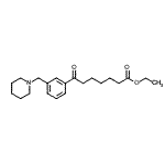 结构式 CAS# 898793-83-4, 乙基7-氧代-7-[3-(1-哌啶基甲基)苯基]庚酸酯