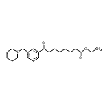 结构式 CAS# 898793-85-6, 乙基8-氧代-8-[3-(1-哌啶基甲基)苯基]辛酸酯