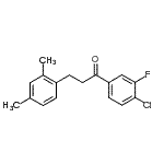 结构式 CAS# 898794-22-4, 1-(4-氯-3-氟苯基)-3-(2,4-二甲基苯基)-1-丙酮