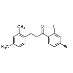 structure of CAS# 898794-36-0, 1-(4-Bromo-2-fluorophenyl)-3-(2,4-dimethylphenyl)-1-propanone;4'-bromo-3-(2,4-dimethylphenyl)-2'-fluoropropiophenone
