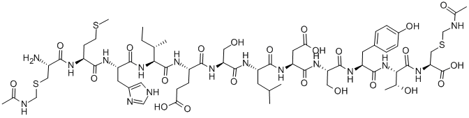 CAS#: 89991-90-2， S-[(acetylamino)methyl]-L-cysteinyl-L-methionyl-L-histidyl-L-isoleucyl-L-alpha-glutamyl-L-seryl-L-leucyl-L-alpha-aspartyl-L-seryl-L-tyrosyl-L-threonyl-S-[(acetylamino)methyl]-L-Cysteine