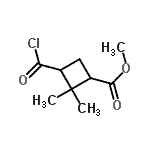 CAS 登录号：90675-51-7， 甲基3-(氯甲酰基)-2,2-二甲基环丁烷羧酸酯