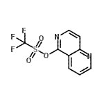 structure of CAS# 909649-09-8, 1,6-Naphthyridin-5-yl trifluoromethanesulfonate;MFCD08567948