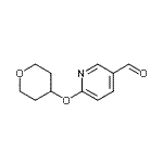 结构式 CAS# 910036-95-2, 6-(四氢-2H-吡喃-4-基氧基)烟醛