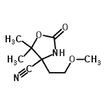 CAS#: 91054-93-2， 4-(2-Methoxyethyl)-5,5-dimethyl-2-oxo-1,3-oxazolidine-4-carbonitrile