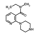 结构式 CAS# 912761-62-7, N-乙基-N-甲基-2-(1-哌嗪基)烟酰胺
