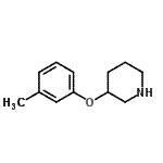 结构式 CAS# 912761-71-8, 3-(3-甲基苯氧基)哌啶
