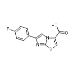 结构式 CAS# 912770-37-7, 6-(4-氟苯基)咪唑并[2,1-b][1,3]噻唑-3-羧酸