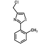 结构式 CAS# 91349-33-6, 4-(氯甲基)-2-(2-甲基苯基)-1,3-噻唑