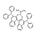 结构式 CAS# 913617-04-6, 2,6-二(二苯基膦基)-N,N-二甲基二萘并[2,1-d:1',2'-f][1,3,2]二氧杂磷杂卓-4-胺
