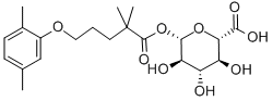 结构式 CAS# 91683-38-4, 1-O-吉非罗齐-beta-D-葡糖苷酸