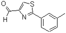 结构式 CAS# 92422-79-2, 2-间甲苯基-噻唑-4-甲醛