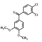结构式 CAS# 92436-56-1, (3,4-二氯苯基)(3,4-二甲氧基苯基)甲酮