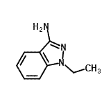 结构式 CAS# 927802-20-8, 1-乙基-1H-吲唑-3-胺