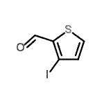 structure of CAS# 930-97-2, 3-Iodo-2-thiophenecarbaldehyde;AI-942/25121040;ZINC00334394