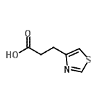结构式 CAS# 933735-27-4, 3-(1,3-噻唑-4-基)丙酸