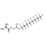 结构式 CAS# 93706-76-4, 4,4,5,5,6,6,7,7,8,8,9,9,10,10,11,11,11-十七氟-2-羟基十一烷基甲基丙烯酸酯