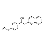 结构式 CAS# 94004-77-0, 1-(4-甲氧基苯基)-2-(2-喹啉基)乙醇