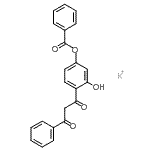 CAS 登录号：94110-06-2， 1-[4-(苯甲酰氧基)-2-羟基苯基]-3-苯基-1,3-丙烷二酮钾盐(1:1)