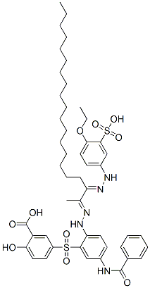 CAS#: 94166-47-9， 5-[[5-(Benzoylamino)-2-[[2-[(4-Ethoxy-3-Sulphophenyl)Hydrazono]-1-Methylnonadecylidene]Hydrazino]Phenyl]Sulphonyl]Salicylic Acid